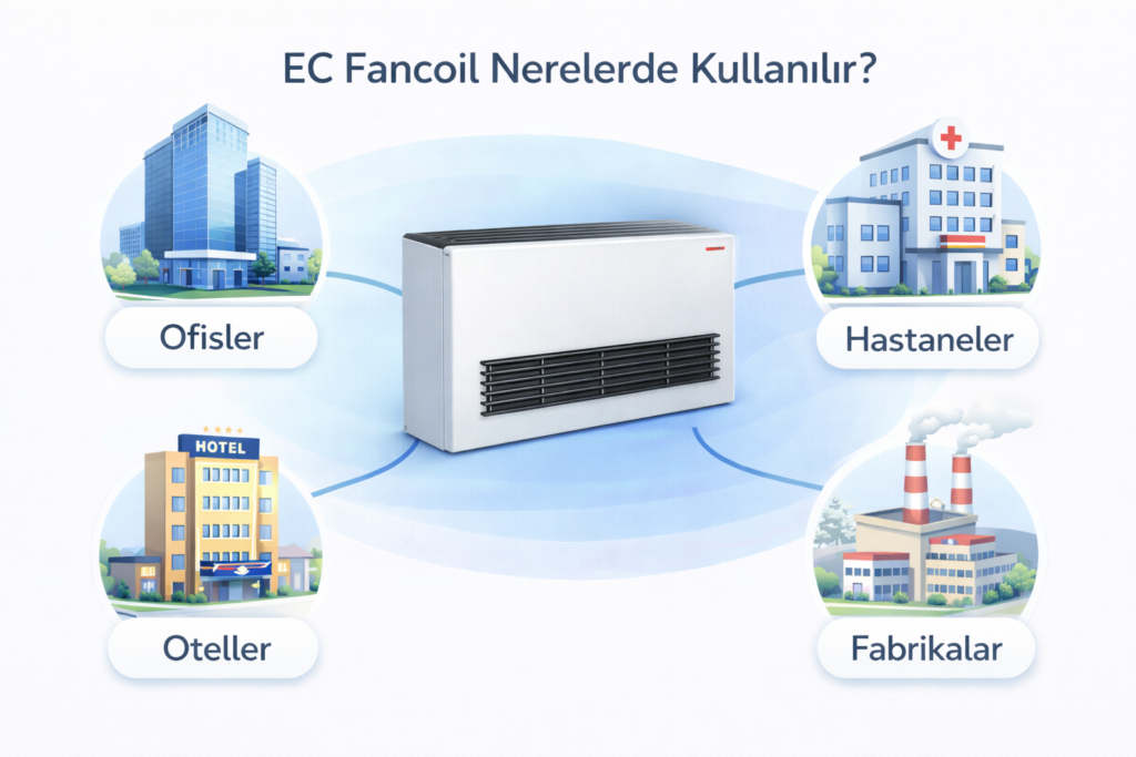 ec motorlu fancoil nerede kullanılır